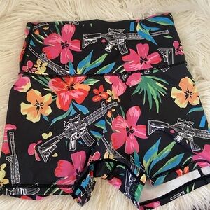 Tropical Floral Women's Bike Shorts